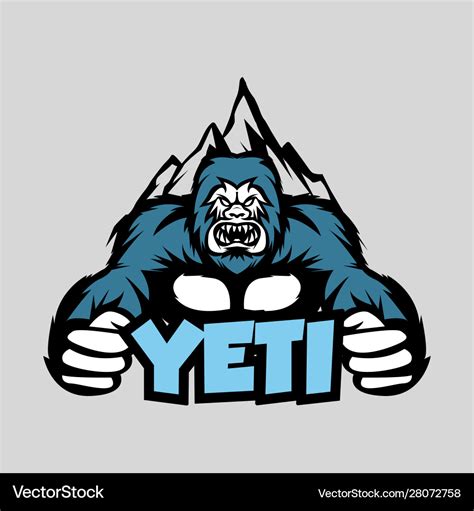 Yeti monster for mascot logo Royalty Free Vector Image