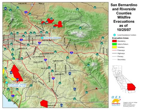 Ca Oes, Fire - Socal 2007 - Riverside California Fire Map | Free ...