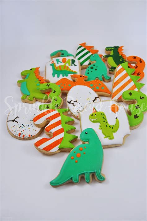 3 Rex dinosaur party cookies birthday dino party partysaurus | Etsy