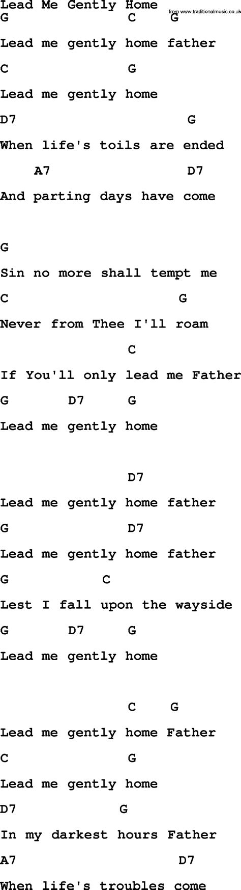 Lead Me Gently Home - Bluegrass lyrics with chords