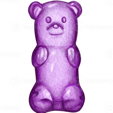 watercolor hand drawn gummy bear candy 21629792 PNG