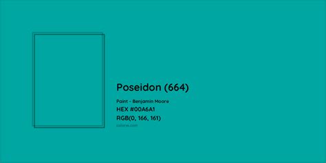 Poseidon (664) Complementary or Opposite Color Name and Code (#00A6A1) - colorxs.com