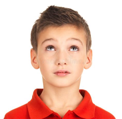 Portrait Of Young Boy Looking Up Royalty Free Stock Image - Image: 27903656