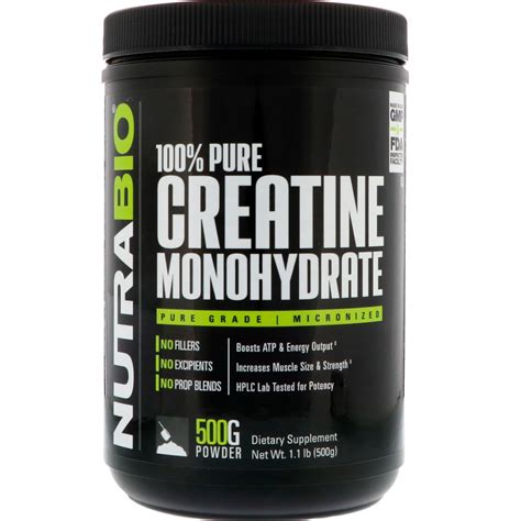 NutraBio Labs Creatine Monohydrate 1 1 lb 500 g - Walmart.com - Walmart.com