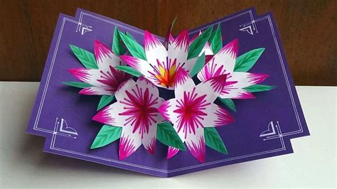 Flower Pop Up Card Templates Peter Dahmen - Cards Design Templates
