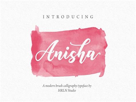 Anisha Script - Free Font | free psd | UI Download
