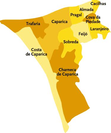 Mapa Da Cidade De Almada • Mapsof.net