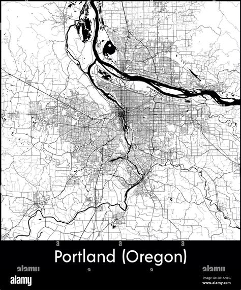 Map of oregon city Black and White Stock Photos & Images - Alamy