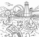 Boardwalk Coloring Pages Coloring sketch template