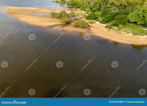 Sea and beach from aerial stock image. Image of island - 290329857