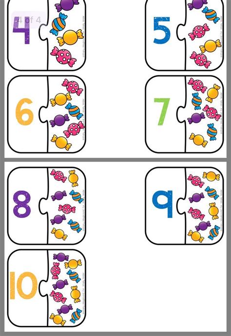 Rompecabezas De Números Del 1 Al 10 A Colores Y Formas 70C | Math activities, Sequencing ...