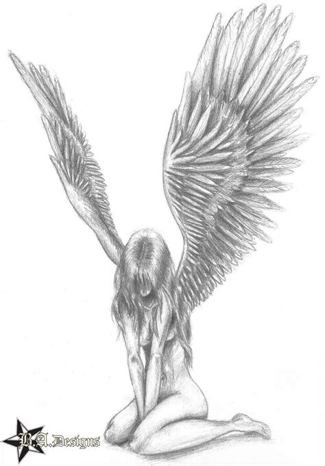 Fallen Angel Drawing High-Quality - Drawing Skill