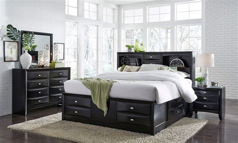 Linda Black Full Captain Storage Bed | Bedroom Furniture