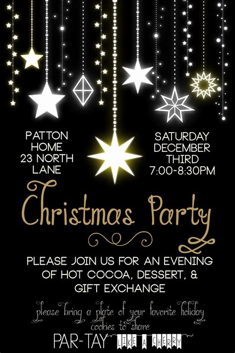 Holiday Party Invitations Template Word Lovely Free Ch… | Christmas party invitation template ...