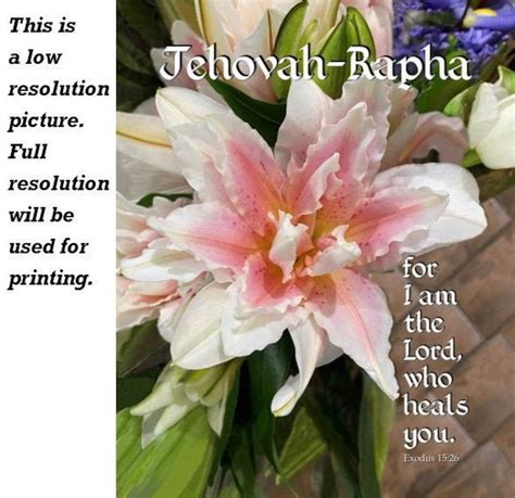 Jehovah-rapha Scripture Art From Exodus 15:26 Select a Size Photo With ...