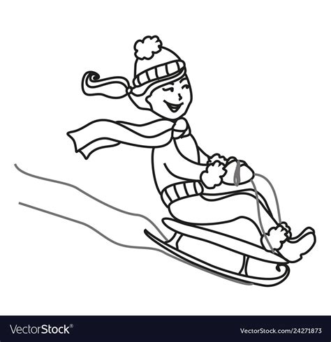 Sled Clip Art Black And White