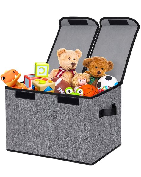 TEAYINGDE 91L Large Toy Box Chest Storage Organizer with Lid ...