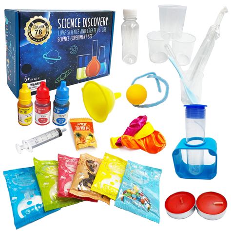 78 Science Experiment STEM Kit for Kids Age 6-12, Chemistry and Physics ...