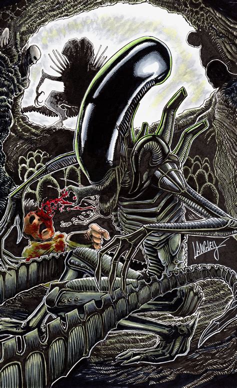 Alien Xenomorph SIGNED 11x17 print Horror / Scifi Art Aliens | Etsy