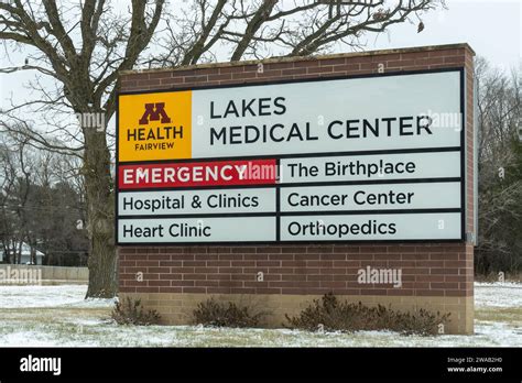 WYOMING, MN, USA - JANUARY 1, 2024: M Health Fairview hospital sign and trademark logo Stock ...