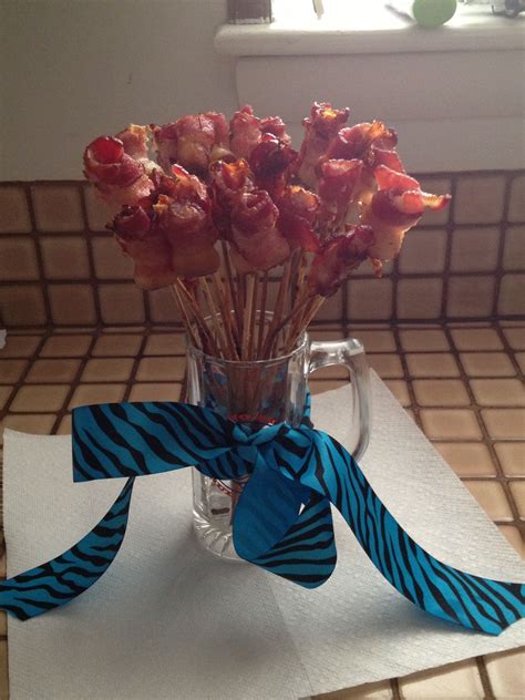 Bacon bouquet for my husband for Valentine's Day | Bacon bouquet, Boy birthday, Valentines