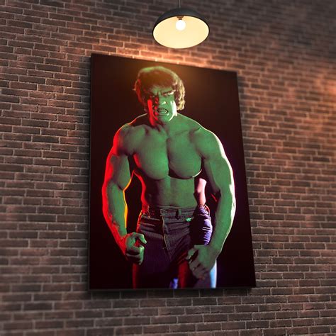 The Incredible Hulk Lou Ferrigno Poster Home Gym Decor - Etsy España