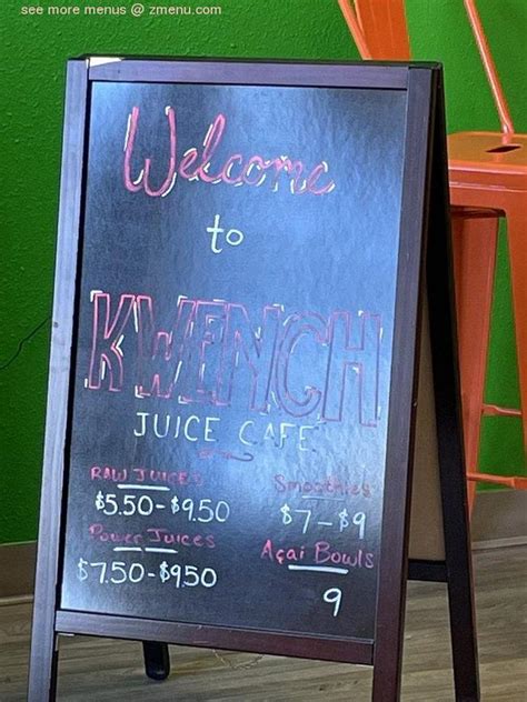 Online Menu of Kwench Juice Cafe Restaurant, Albuquerque, New Mexico ...