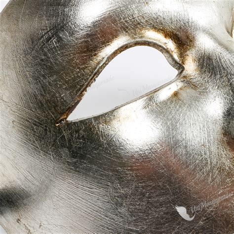 Phantom Venetian Masquerade Half Face Party Mask - Metal Silver