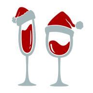 Christmas Lights Santa Wine Glass Cuttable Design | Apex Embroidery ...