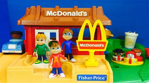 Rare MCDONALD'S Drive Thru FISHER PRICE Play Place with ALVIN and the CHIPMUNKS TOYS! - YouTube