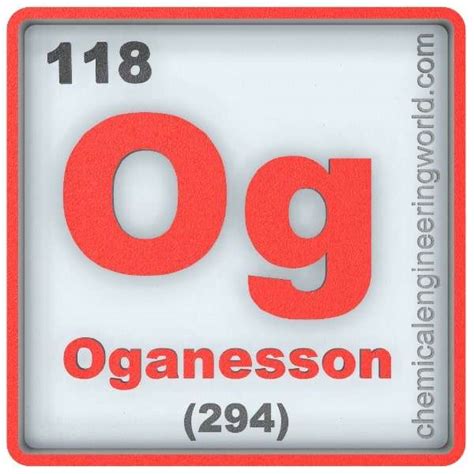 Oganesson Element Properties and Information - Chemical Engineering World