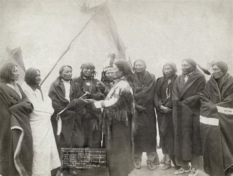 Posterazzi: Sioux Chiefs 1891 Ngroup Portrait Of Lakota Sioux Chiefs Standing In Front Of A Tipi ...