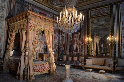 Renaissance style bedroom layout | Fontainebleau, Royal castles, French countryside