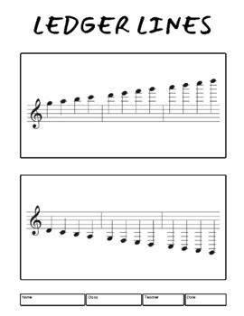 Ledger Lines Worksheet by Bryan Kujawa | TPT