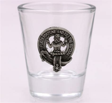 Murray Clan Crest Shot Glass - Grandfather Scottish