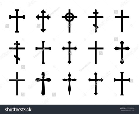 Christian Crosses Catholic Orthodox Celtic Cross Stock Illustration ...