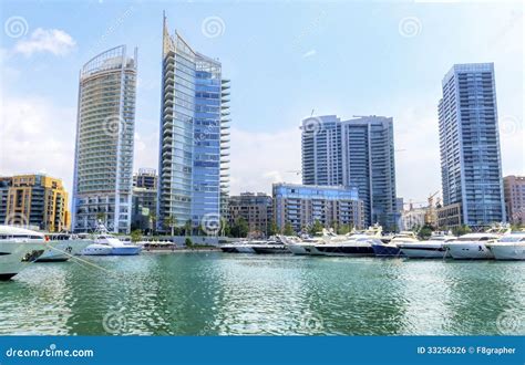 Beirut, Lebanon, Archeologic Site, Ancient Roman Bath In Center Of ...