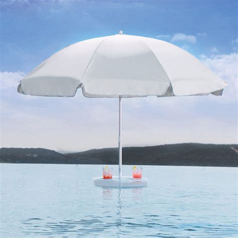 Shade Science Pool Buoy Floating Umbrella, Oyster White - Doheny's Pool Supplies Fast