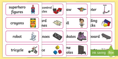 FREE! - Toys Word Cards (teacher made)