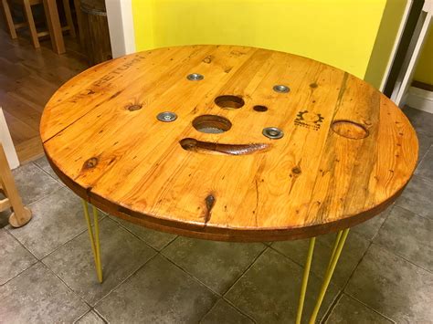 Cable drum Dining Table | Home decor, Dining table, Cable drum