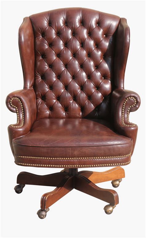 Office Chair Executive Desk Chair Black Leather Office - Leather Wood Chair Png, Transparent Png ...