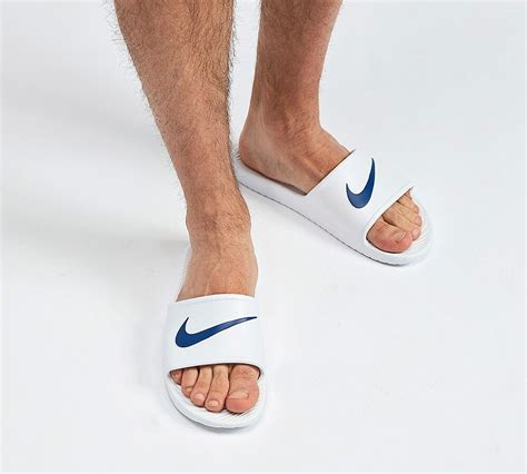 Nike Kawa Shower Slides | White / Blue Moon | Footasylum