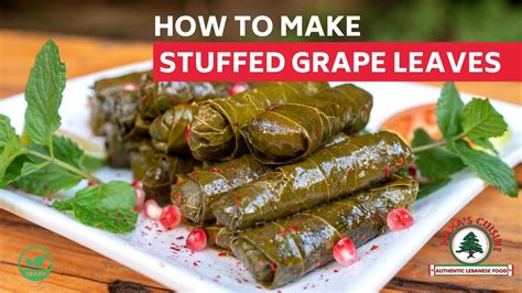 How to make Lebanese stuffed grape leaves (wara2 3inab) - YouTube