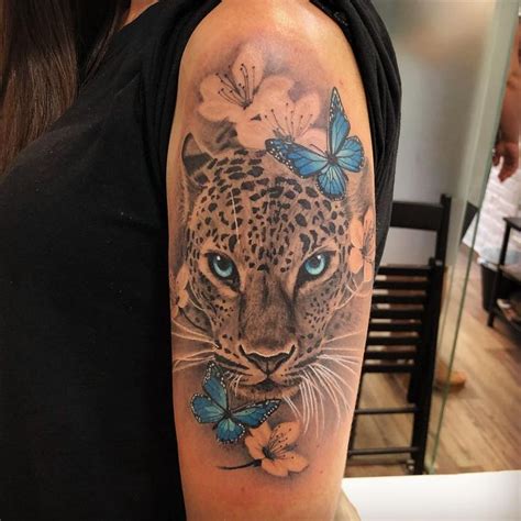 Leopard Tattoo - Black and Grey Realism