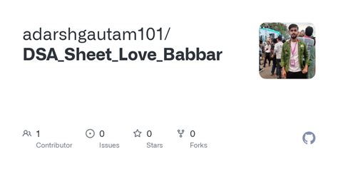 GitHub - adarshgautam101/DSA_Sheet_Love_Babbar