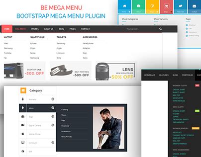 BE Mega Menu – Bootstrap Mega Menu Plugin | Behance