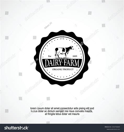 Dairy Farm Product Logo Design Idea Stock Vector (Royalty Free ...