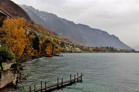 Lake Geneva in autumn, Switzerland