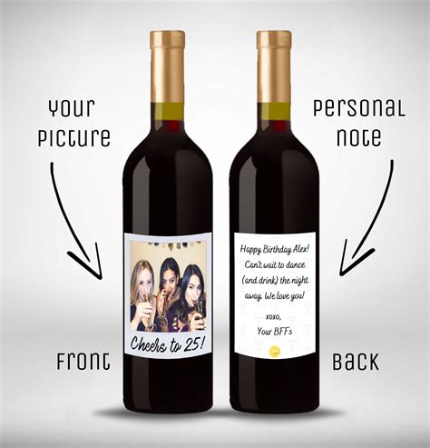 Wine Bottle Labels Photo Wine Label Custom Wine Labels - Etsy