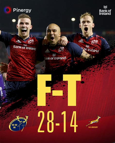 Munster Rugby on Twitter: "FULL-TIME: Munster 28-14 South Africa Select XV What an epic occasion ...